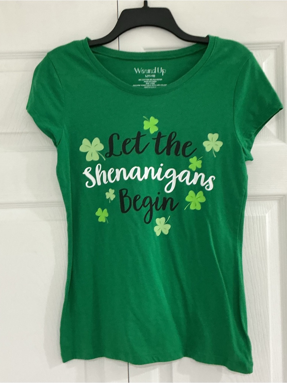 Wound Up Green Shamrock Graphic Tee - 'Let the Shenanigans Begin'
